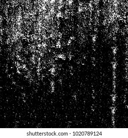 Black and white grunge background. Abstract monochrome vector texture. Pattern of ink stains, dust, lines, chips