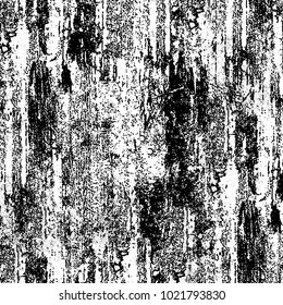 Black and white grunge background. Abstract monochrome vector texture. Pattern of ink stains, dust, lines, chips