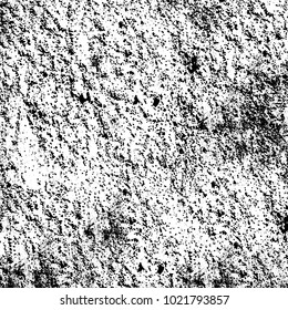 Black and white grunge background. Abstract monochrome vector texture. Pattern of ink stains, dust, lines, chips