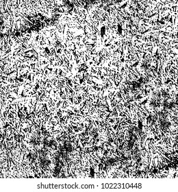 Black and white grunge background. Abstract monochrome vector texture. Pattern of ink stains, dust, lines, chips