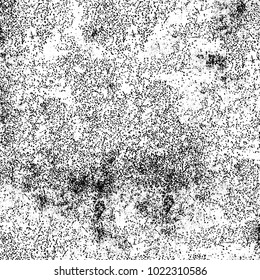 Black and white grunge background. Abstract monochrome vector texture. Pattern of ink stains, dust, lines, chips