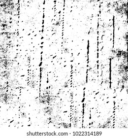 Black and white grunge background. Abstract monochrome vector texture. Pattern of ink stains, dust, lines, chips