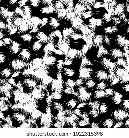 Black and white grunge background. Abstract monochrome vector texture. Pattern of ink stains, dust, lines, chips