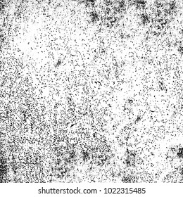 Black and white grunge background. Abstract monochrome vector texture. Pattern of ink stains, dust, lines, chips