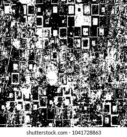 Black and white grunge background abstract monochrome vector