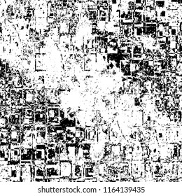 Black and white grunge background. Abstract dirty pattern in urban style