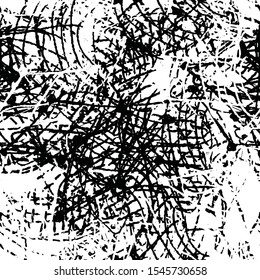 Black white grunge background. Abstract monochrome vector seamless texture