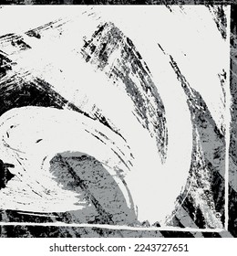 Black and white grunge background. Abstract texture