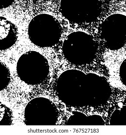 Black and white grunge background. Abstract vector texture of the ink spots. Vintage elements for printing on business cards, posters and design your own