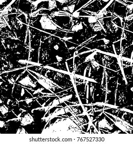Black and white grunge background. Abstract vector texture of the ink spots. Vintage elements for printing on business cards, posters and design your own