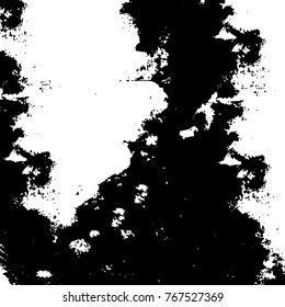 Black and white grunge background. Abstract vector texture of the ink spots. Vintage elements for printing on business cards, posters and design your own