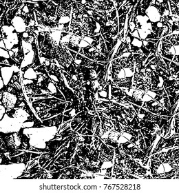 Black and white grunge background. Abstract vector texture of the ink spots. Vintage elements for printing on business cards, posters and design your own