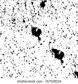 Black and white grunge background. Abstract vector texture of the ink spots. Vintage elements for printing on business cards, posters and design your own