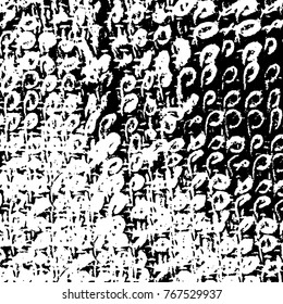 Black and white grunge background. Abstract vector texture of the ink spots. Vintage elements for printing on business cards, posters and design your own