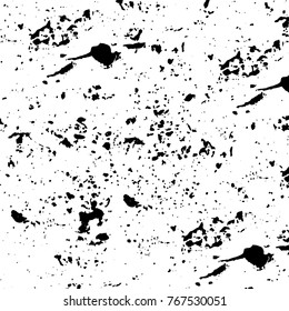Black and white grunge background. Abstract vector texture of the ink spots. Vintage elements for printing on business cards, posters and design your own