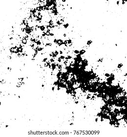 Black and white grunge background. Abstract vector texture of the ink spots. Vintage elements for printing on business cards, posters and design your own