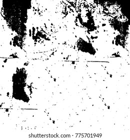 Black and white grunge background. Abstract vector texture of the ink spots. Vintage elements for printing on business cards, posters and design your own