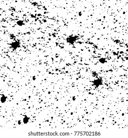 Black and white grunge background. Abstract vector texture of the ink spots. Vintage elements for printing on business cards, posters and design your own