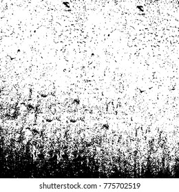 Black and white grunge background. Abstract vector texture of the ink spots. Vintage elements for printing on business cards, posters and design your own