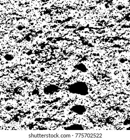 Black and white grunge background. Abstract vector texture of the ink spots. Vintage elements for printing on business cards, posters and design your own