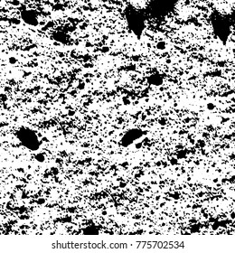 Black and white grunge background. Abstract vector texture of the ink spots. Vintage elements for printing on business cards, posters and design your own