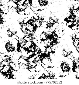Black and white grunge background. Abstract vector texture of the ink spots. Vintage elements for printing on business cards, posters and design your own