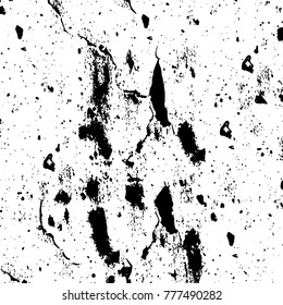 Black and white grunge background. Abstract vector texture of the ink spots. Vintage elements for printing on business cards, posters and design your own