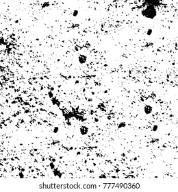 Black and white grunge background. Abstract vector texture of the ink spots. Vintage elements for printing on business cards, posters and design your own