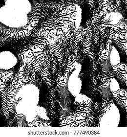 Black and white grunge background. Abstract vector texture of the ink spots. Vintage elements for printing on business cards, posters and design your own