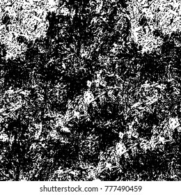 Black and white grunge background. Abstract vector texture of the ink spots. Vintage elements for printing on business cards, posters and design your own