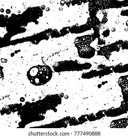 Black and white grunge background. Abstract vector texture of the ink spots. Vintage elements for printing on business cards, posters and design your own