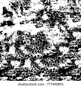 Black and white grunge background. Abstract vector texture of the ink spots. Vintage elements for printing on business cards, posters and design your own