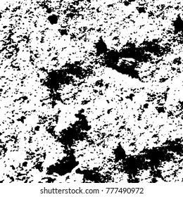 Black and white grunge background. Abstract vector texture of the ink spots. Vintage elements for printing on business cards, posters and design your own