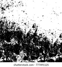 Black and white grunge background. Abstract vector texture of the ink spots. Vintage elements for printing on business cards, posters and design your own