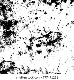Black and white grunge background. Abstract vector texture of the ink spots. Vintage elements for printing on business cards, posters and design your own