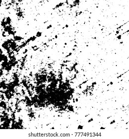 Black and white grunge background. Abstract vector texture of the ink spots. Vintage elements for printing on business cards, posters and design your own