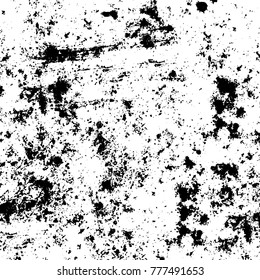 Black and white grunge background. Abstract vector texture of the ink spots. Vintage elements for printing on business cards, posters and design your own