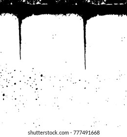 Black and white grunge background. Abstract vector texture of the ink spots. Vintage elements for printing on business cards, posters and design your own