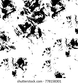 Black and white grunge background. Abstract vector texture of the ink spots. Vintage elements for printing on business cards, posters and design your own