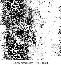Black and white grunge background. Abstract vector texture of the ink spots. Vintage elements for printing on business cards, posters and design your own