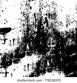 Black and white grunge background. Abstract vector texture of the ink spots. Vintage elements for printing on business cards, posters and design your own