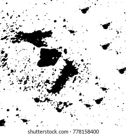 Black and white grunge background. Abstract vector texture of the ink spots. Vintage elements for printing on business cards, posters and design your own