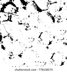 Black and white grunge background. Abstract vector texture of the ink spots. Vintage elements for printing on business cards, posters and design your own
