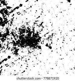 Black and white grunge background. Abstract vector texture of the ink spots. Vintage elements for printing on business cards, posters and design your own