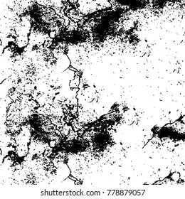 Black and white grunge background. Abstract vector texture of the ink spots. Vintage elements for printing on business cards, posters and design your own