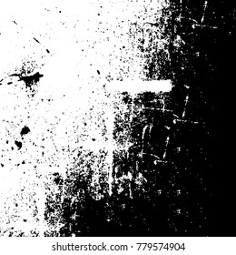 Black and white grunge background. Abstract vector texture of the ink spots. Vintage elements for printing on business cards, posters and design your own