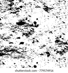 Black and white grunge background. Abstract vector texture of the ink spots. Vintage elements for printing on business cards, posters and design your own