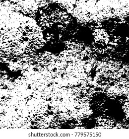 Black and white grunge background. Abstract vector texture of the ink spots. Vintage elements for printing on business cards, posters and design your own