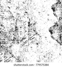 Black and white grunge background. Abstract vector texture of the ink spots. Vintage elements for printing on business cards, posters and design your own