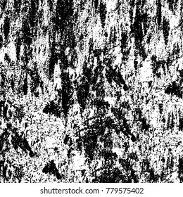 Black and white grunge background. Abstract vector texture of the ink spots. Vintage elements for printing on business cards, posters and design your own